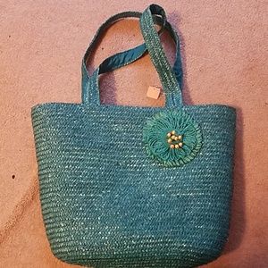 Straw beach tote